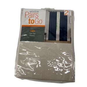 Pairs to Go Montana Natural Tab Top Panels 60”X95”